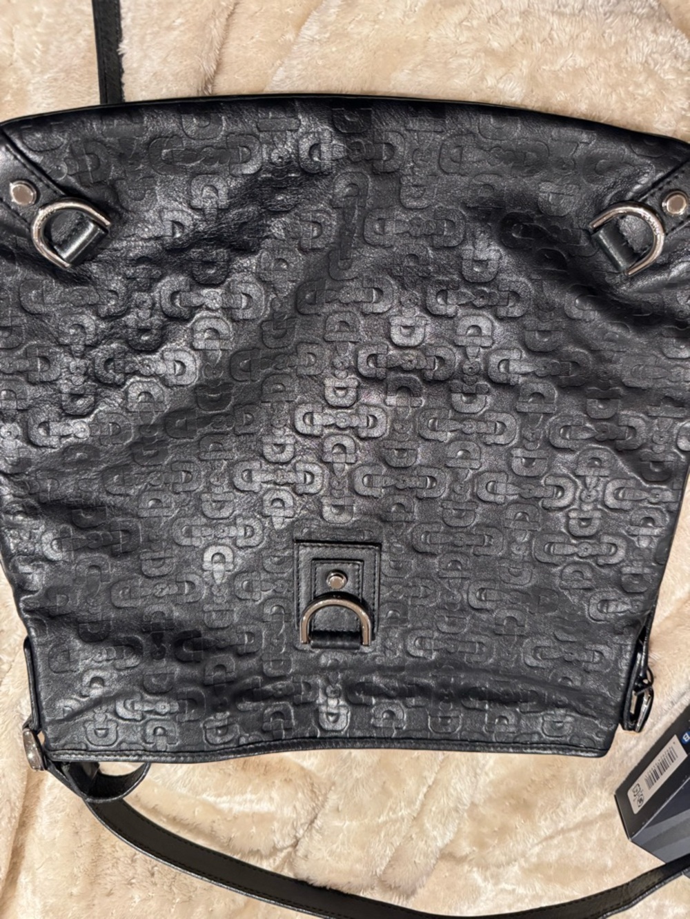 Gucci Black Embossed Leather Crossbody Bag - Picture 3 of 5